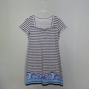 Lilly Pulitzer White and Navy Striped Dress